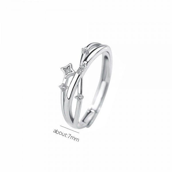 925 Sterling Silver Shooting Star Ring