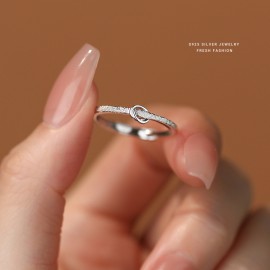 925 Sterling Silver True Love Knot Ring