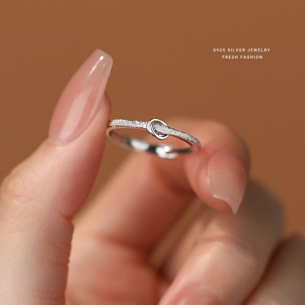 925 Sterling Silver True Love Knot Ring