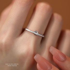 925 Sterling Silver True Love Knot Ring