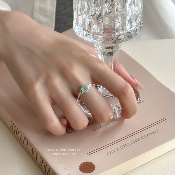 925 Sterling Silver Cat's Eye Ring