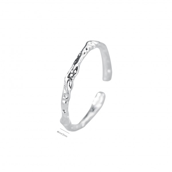 925 Sterling Silver Crinkle Ring