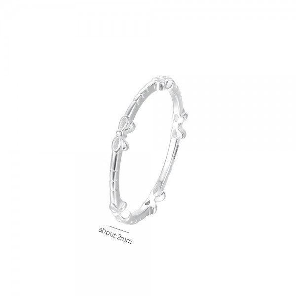 925 Sterling Silver Bow Ring