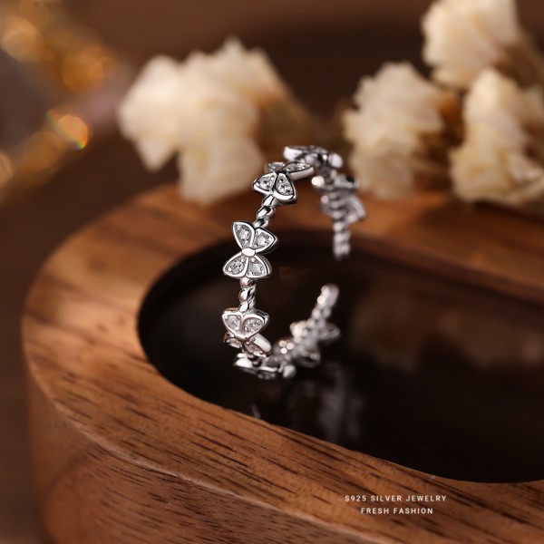 925 Sterling Silver Butterfly Ring