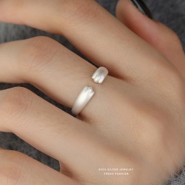 925 Sterling Silver Matte Cat Paw Ring