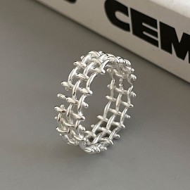 925 Sterling Silver Woven Band Ring