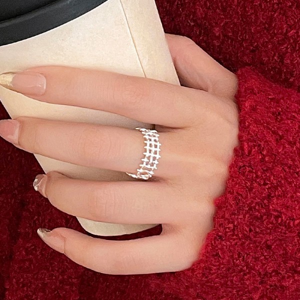 925 Sterling Silver Woven Band Ring