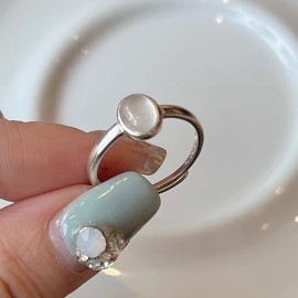 925 Sterling Silver Oval Chalcedony Ring