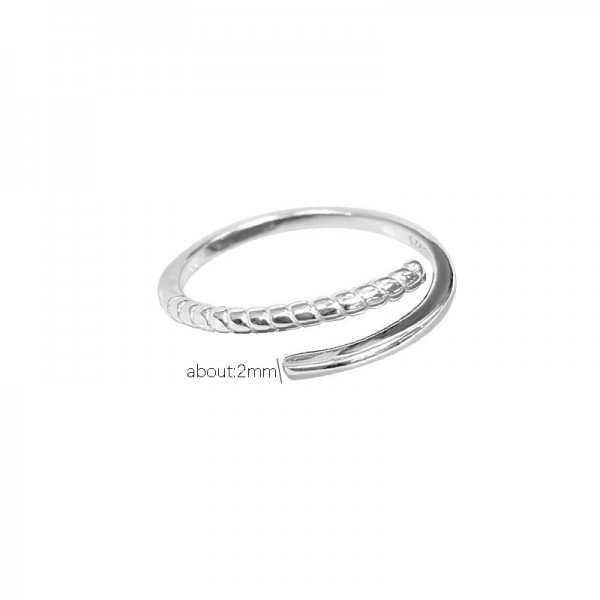 925 Sterling Silver Linear Ring