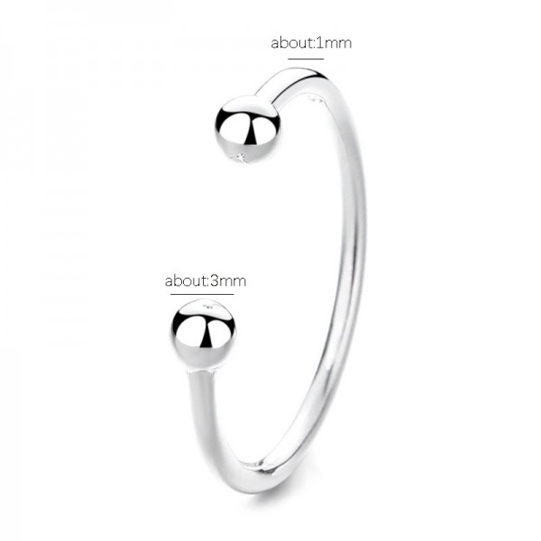 925 Sterling Silver Open Bead Ring