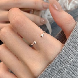 925 Sterling Silver Open Bead Ring