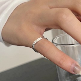 925 Sterling Silver Irregular Open Ring