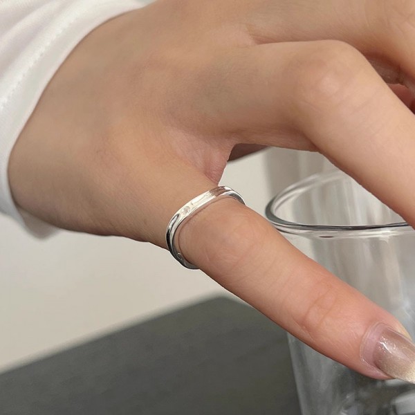 925 Sterling Silver Irregular Open Ring