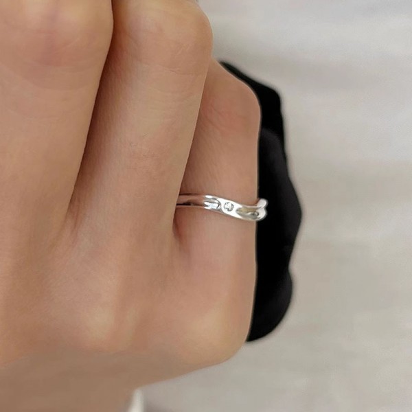 925 Sterling Silver Irregular Open Ring