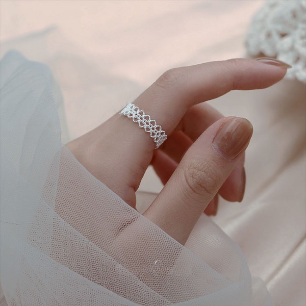 925 Sterling Silver Lacework Ring