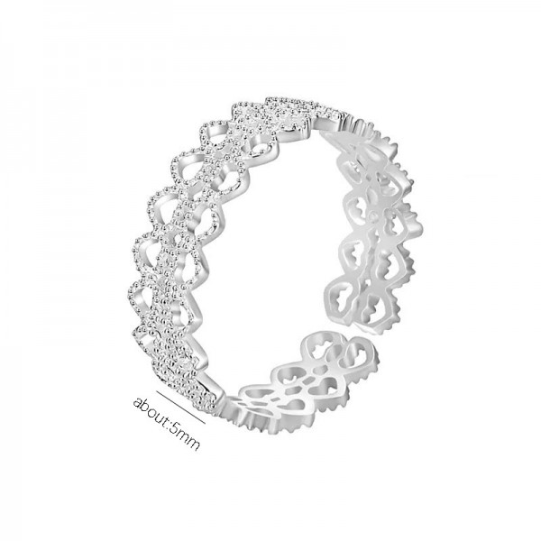925 Sterling Silver Lacework Ring