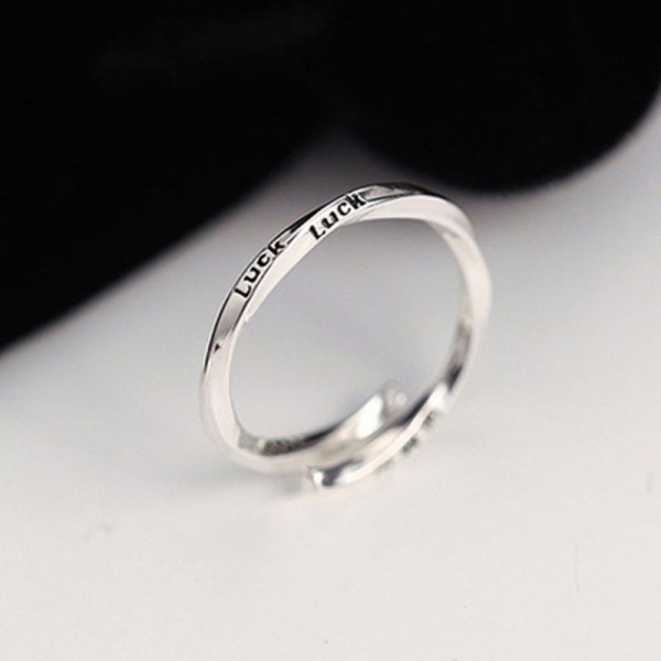  Sterling Silver Möbius Strip "Luck" Ring