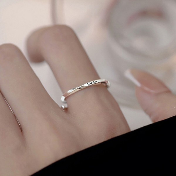  Sterling Silver Möbius Strip "Luck" Ring