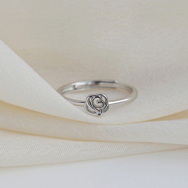 925 Sterling Silver Rose Ring