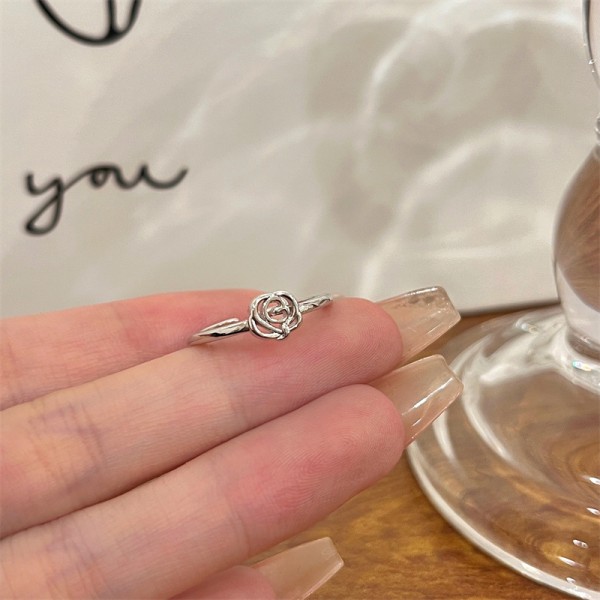 925 Sterling Silver Rose Ring