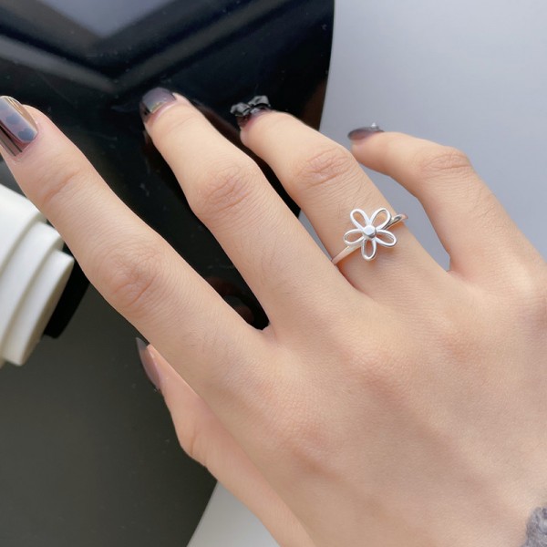 925 Sterling Silver Flower Ring