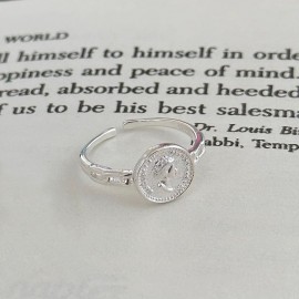 925 Sterling Silver Portrait Coin Ring