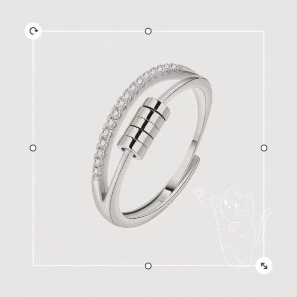 S925 Sterling Silver Geometric Ring