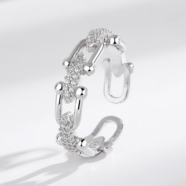 S925 Sterling Silver Micro-Pavé Cubic Zirconia Ring