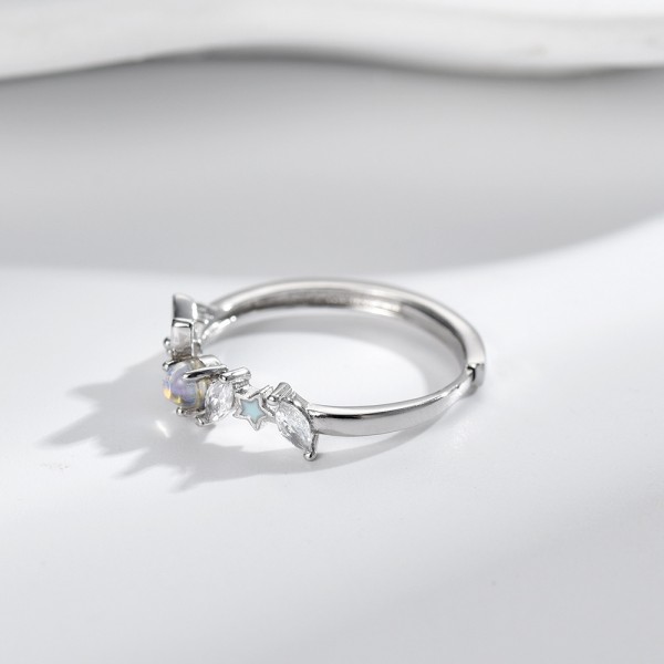 S925 Sterling Silver Glow-in-the-Dark Butterfly Couple's Rings