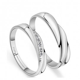 S925 Sterling Silver "River of Love" Cou...