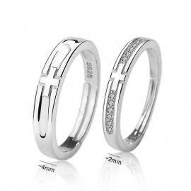 S925 Sterling Silver Cross Couple's Rings