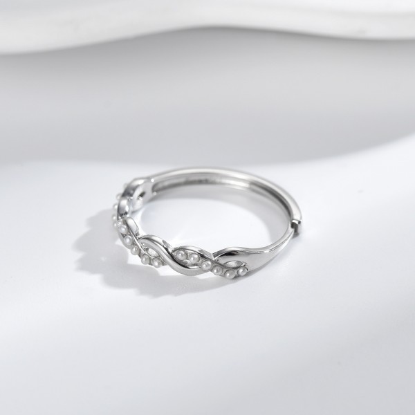 S925 Sterling Silver Pearl Ring