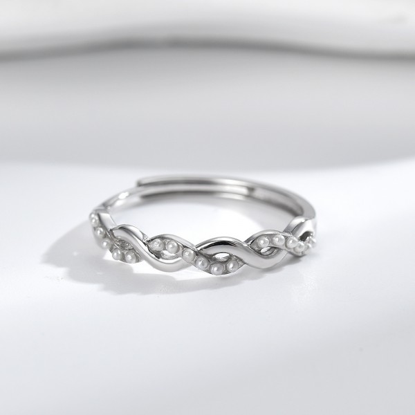 S925 Sterling Silver Pearl Ring