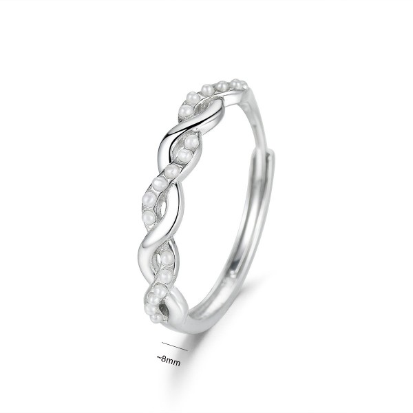 S925 Sterling Silver Pearl Ring