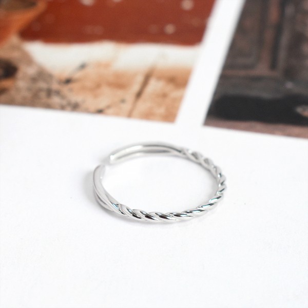 S925 Sterling Silver Twist Ring