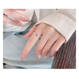 S925 Sterling Silver Coin Adjustable Open Ring