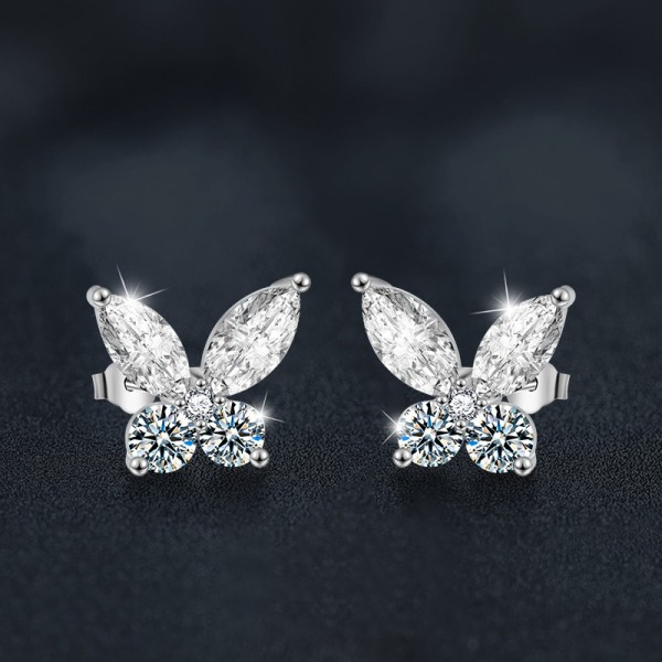 925 Sterling Silver Earring Cluster Stud