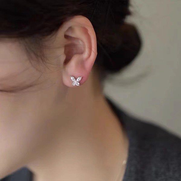 925 Sterling Silver Earring Cluster Stud