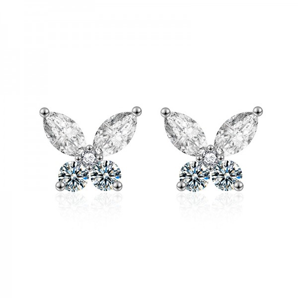 925 Sterling Silver Earring Cluster Stud