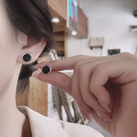 925 Sterling Silver Earrings Black-Onyx