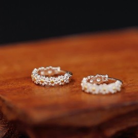 925 Sterling Silver Earrings Floral-Earrings