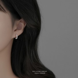 925 Sterling Silver Earrings Floral-Earrings