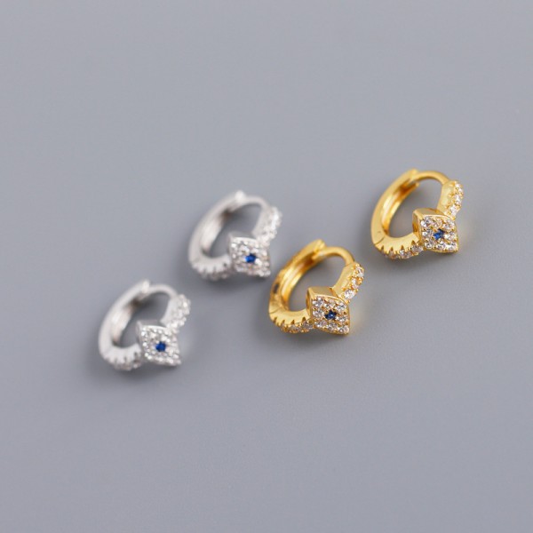 925 Sterling Silver Earrings Diamond-Elegant-Earrings