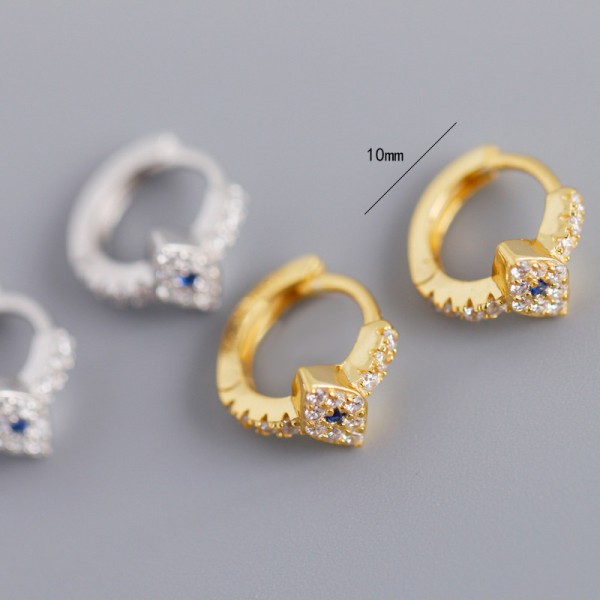 925 Sterling Silver Earrings Diamond-Elegant-Earrings