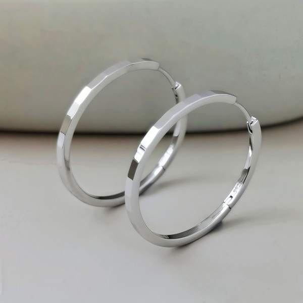 925 Sterling Silver Earrings Simple-Earrings