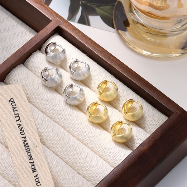 925 Sterling Silver Earring Open-Circle-Hoop-Earrings