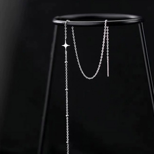 925 Sterling Silver Earrings Threader-Earrings