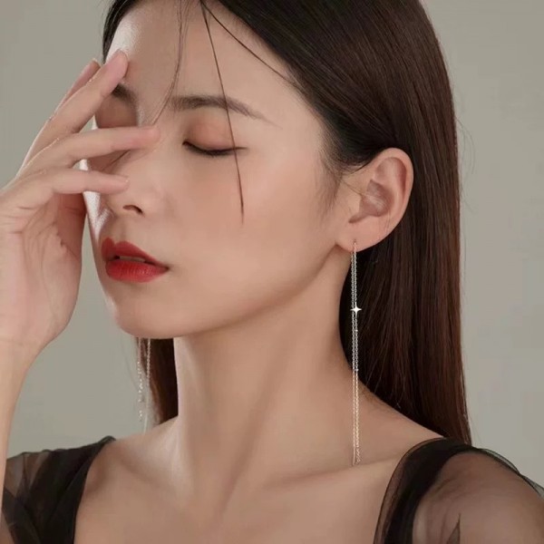 925 Sterling Silver Earrings Threader-Earrings