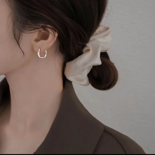 925 Sterling Silver Earring Oval-Hoops