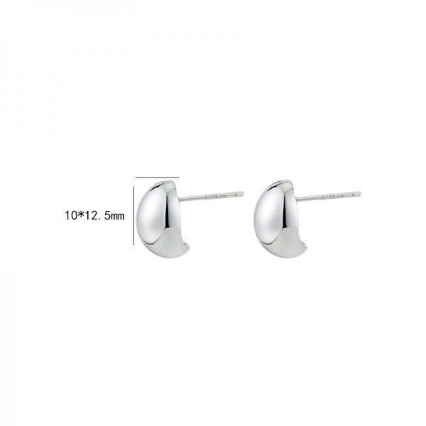 925 Sterling Silver Earrings Oval Hoops